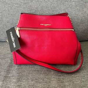 Karl Lagerfeld Red Leather Purse NWT